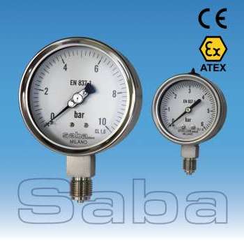 Inox Pressure Gauge gas connection